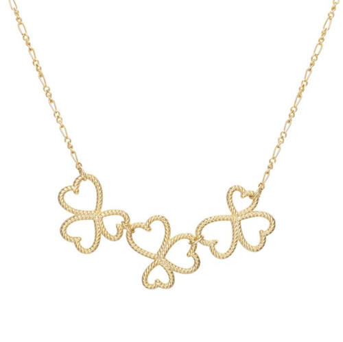 Fine jewelry wholesale sterling silver twisted clover pendant necklaces